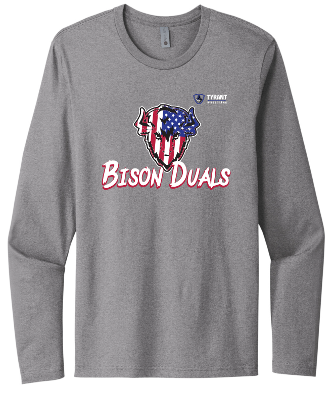 Bison Long Sleeve Shirt-Gray