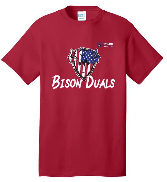 BISON SHORT SLEEVE TEE  RED