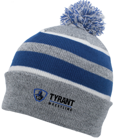 Beanie-Gray/Royal/White